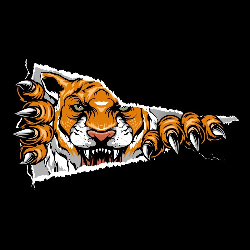 Tigerkopf - Chat sauvage Dentage motif