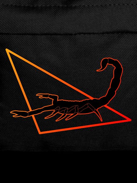 Skorpion in rot/orange
