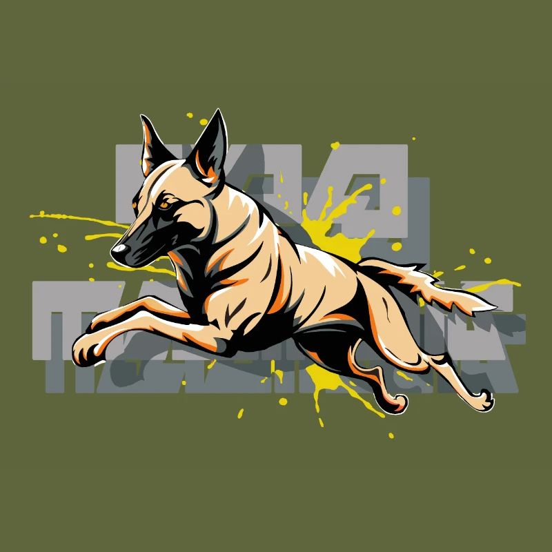 Malinois Hund Springen