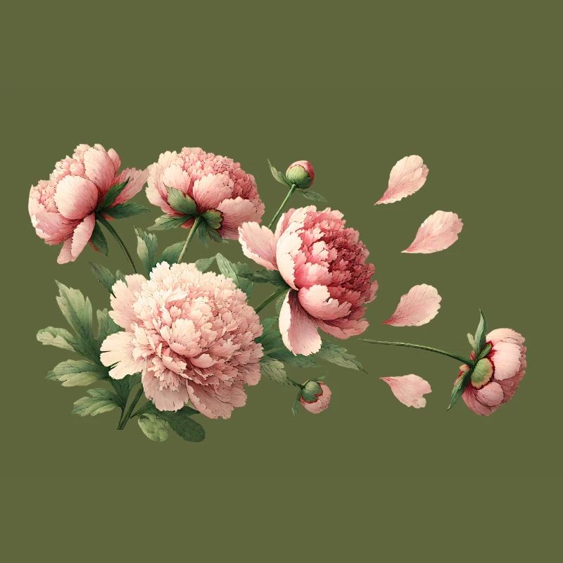 Romantic pink peonies