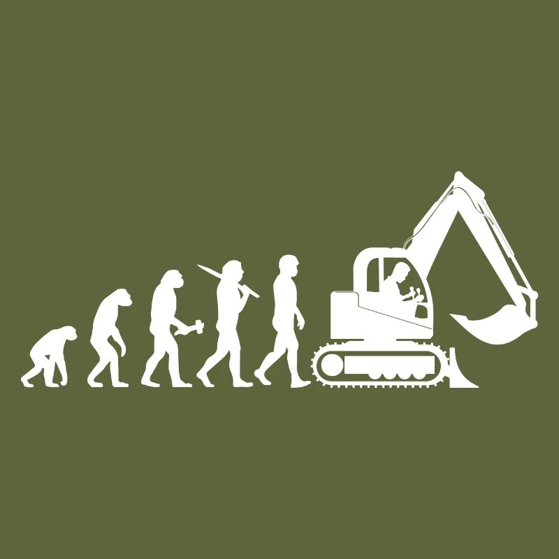 Baggerfahrer Baggerführer Evolution Geschenk