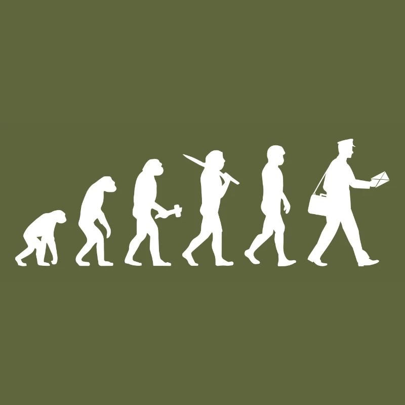 Briefträger Postbote Evolution Geschenk Zusteller