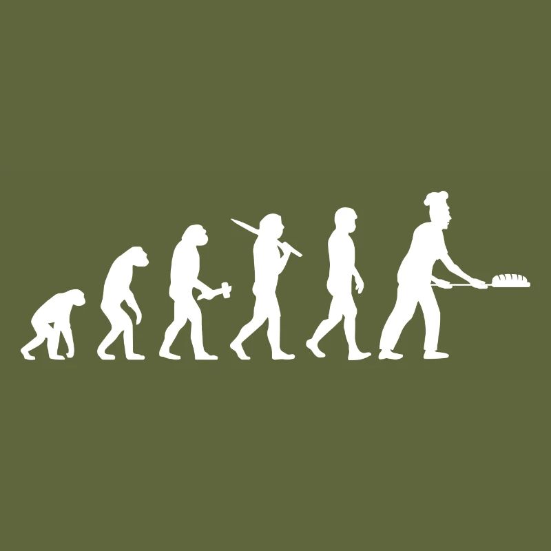 Bäcker Bäckerin Bäckerei Evolution Backen Geschenk