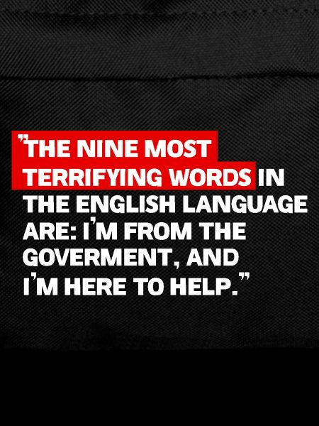 Satirical government quote