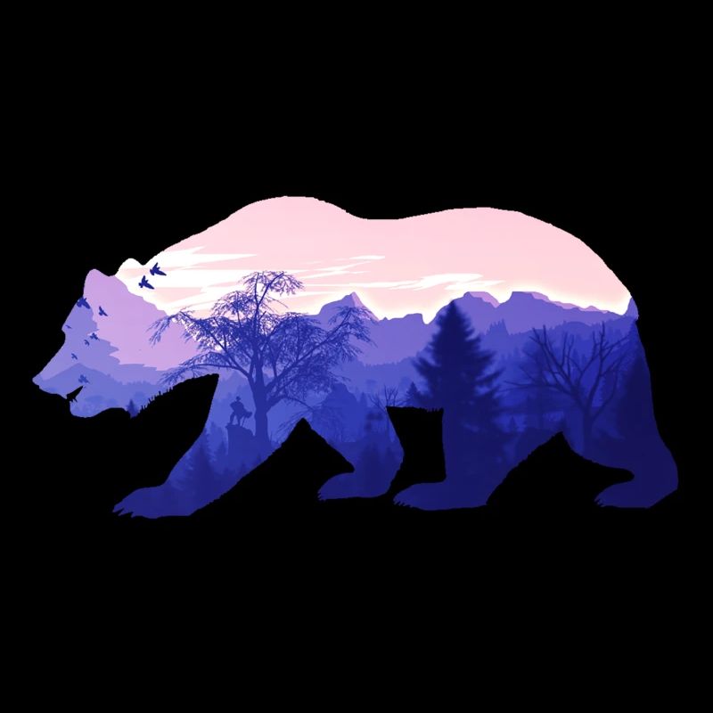 Bear grizzly forest nature