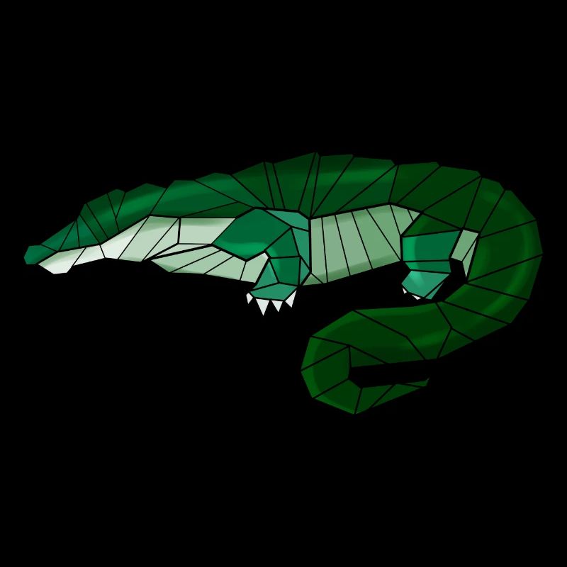 Geometrisch Krokodil Alligator