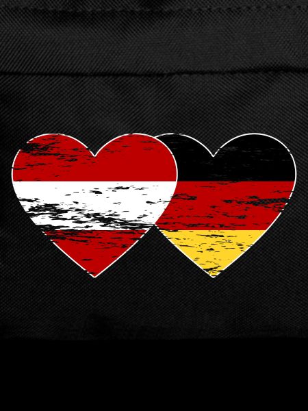 Austria Germany Flag Heart Used
