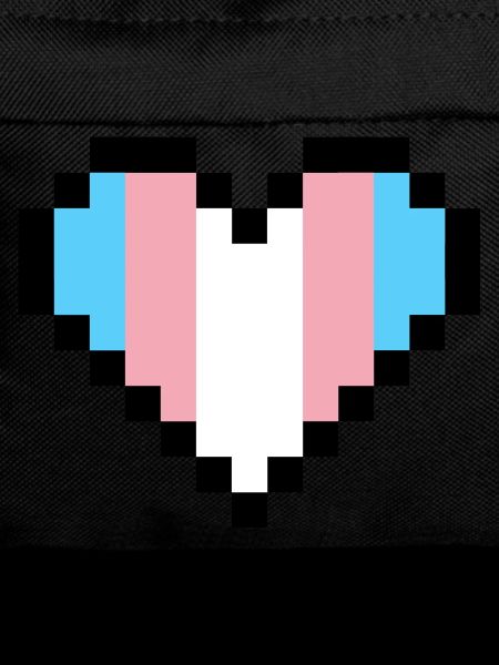 Transgender Pride Pixel Art Heart
