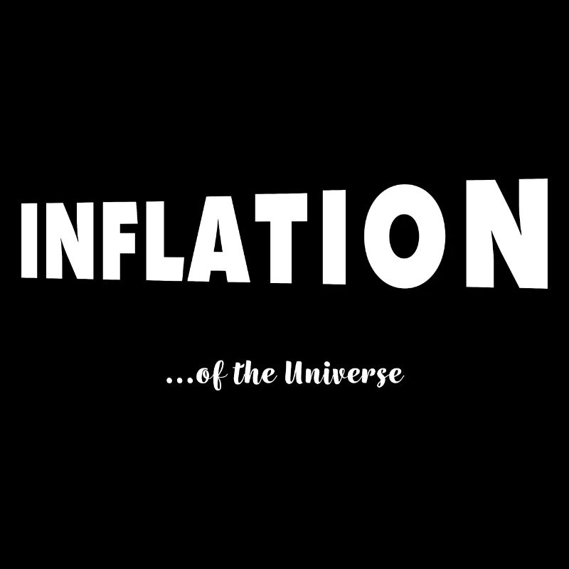 Lettrage INFLATION de l’Univers, blanc