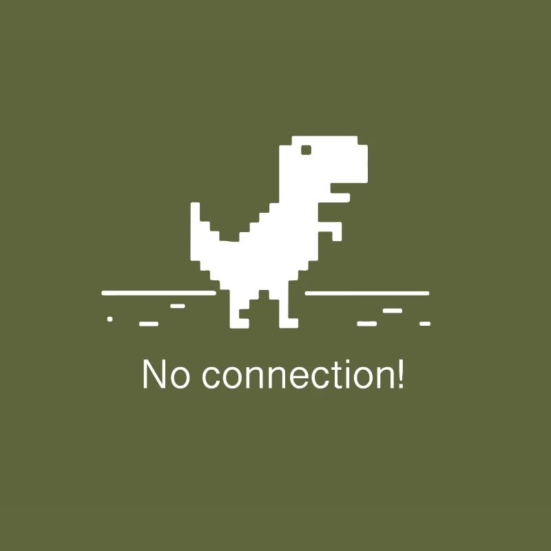 No connection computer error nerd geek trex