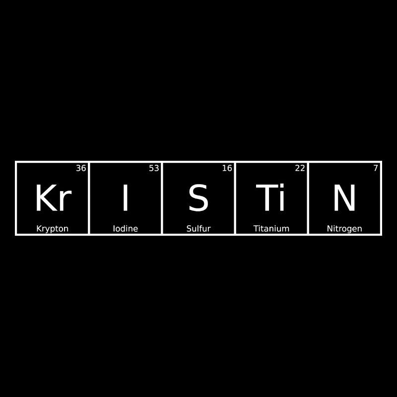 Kristin Surname First Name Chemistry Periodic Table Element