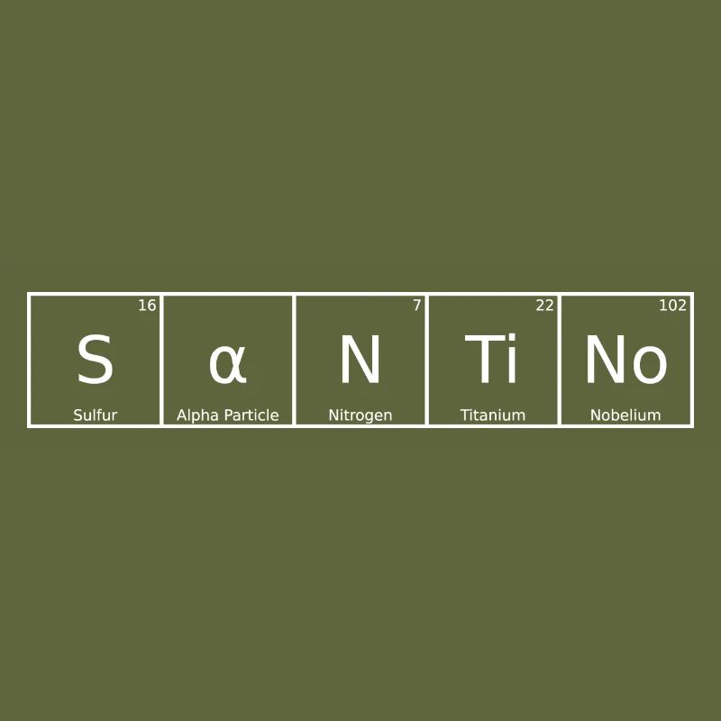 Santino Surname First Name Chemistry Periodic Table Element
