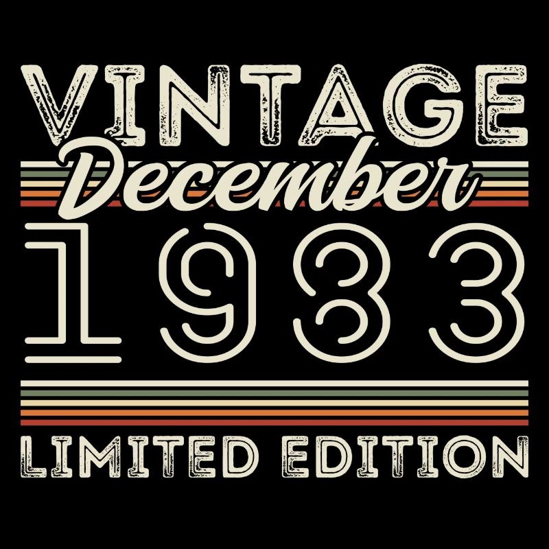 Vintage Décembre 1983 - 42e Anniversaire Décember