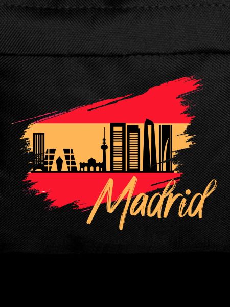 Madrid Spain flag skyline