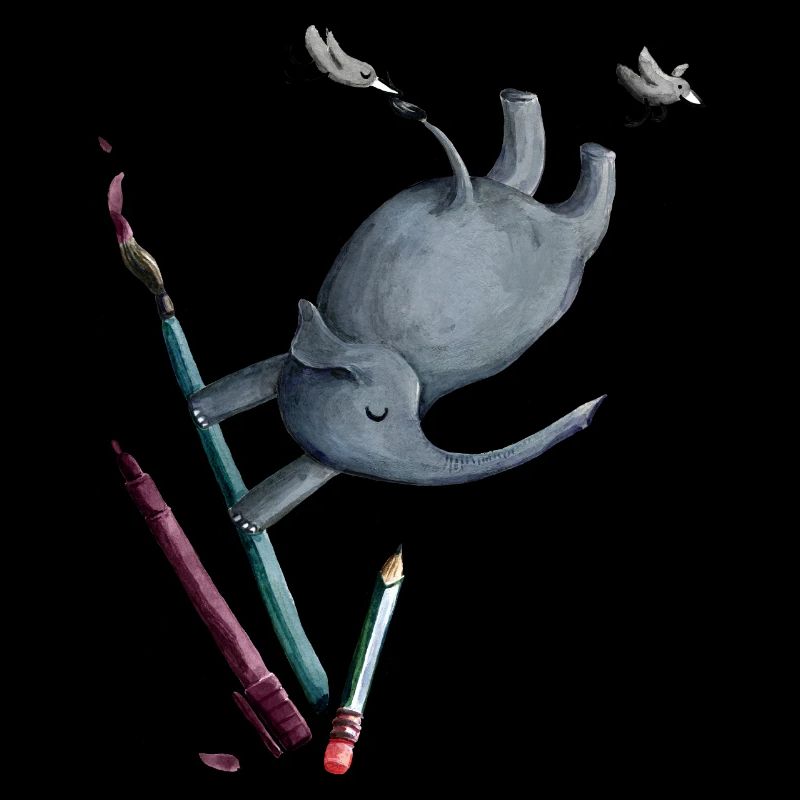 Akrobatik Elefant malen
