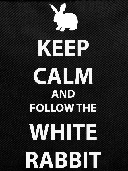 White Rabbit Keep Calm Motif