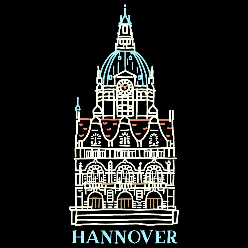 Hanovre, côté sud du nouvel hôtel de ville, point de repère