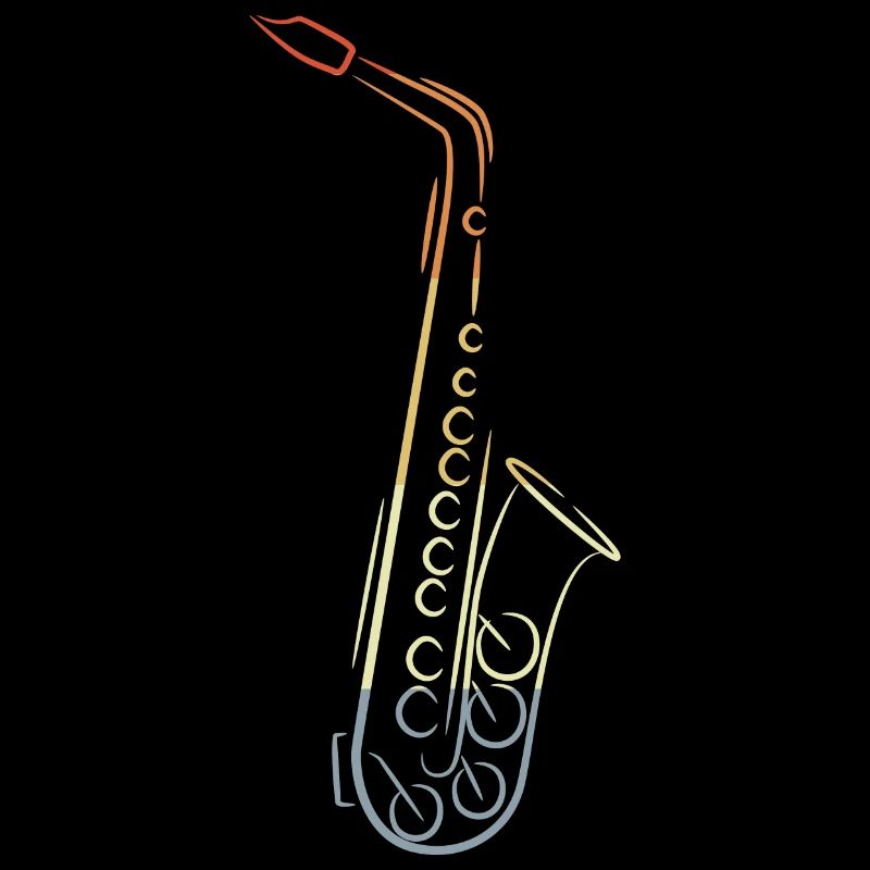 Dessin de saxophone vintage