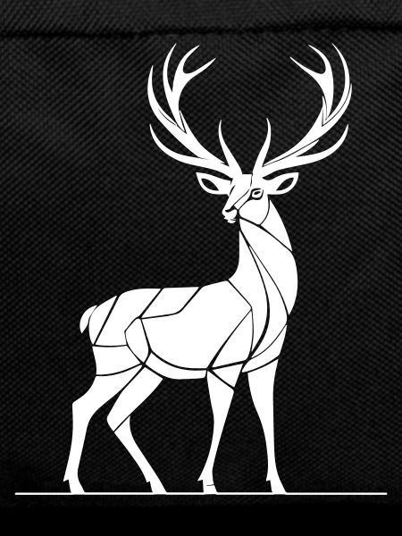 Abstract red deer with antlers