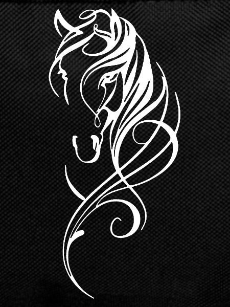 Elegant Swirl Horse Silhouette
