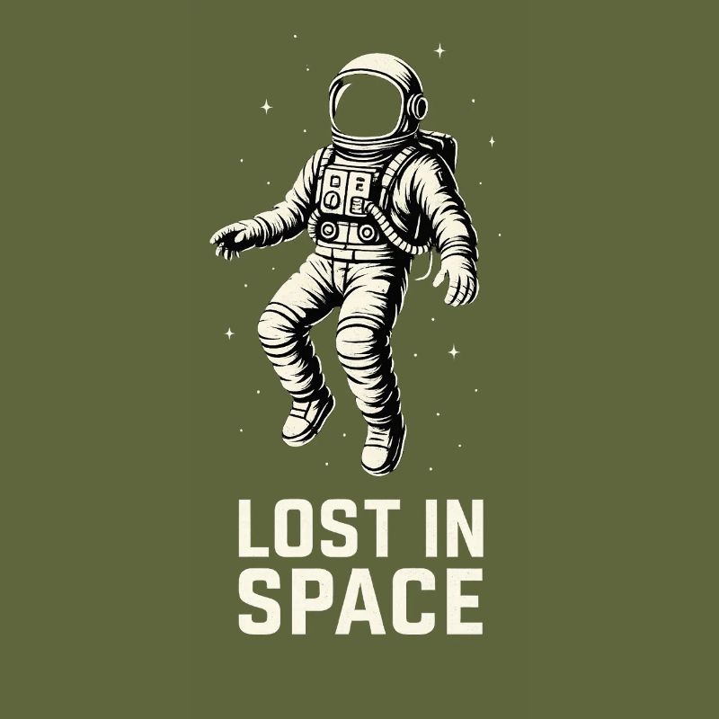 Astronaute perdu dans l’espace – Weltraum Retro Design