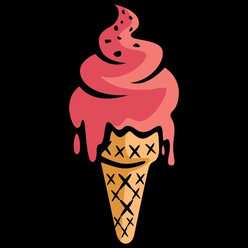 Schmelzendes Eiscreme Cartoon Design