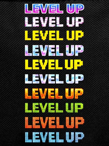 Level Up Neon Typography