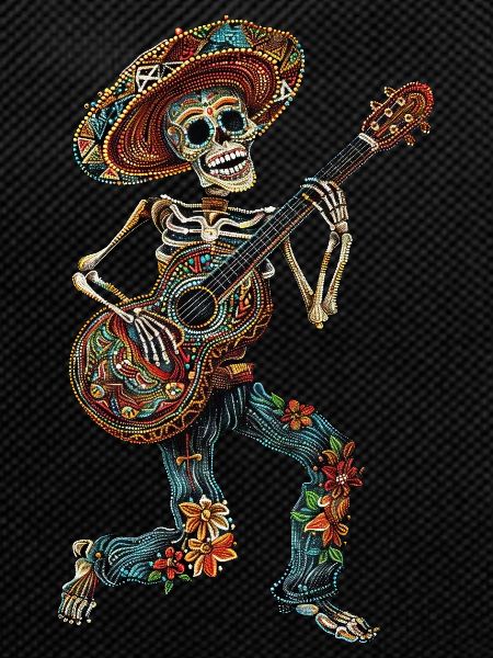Mexican Skeleton Guitar
