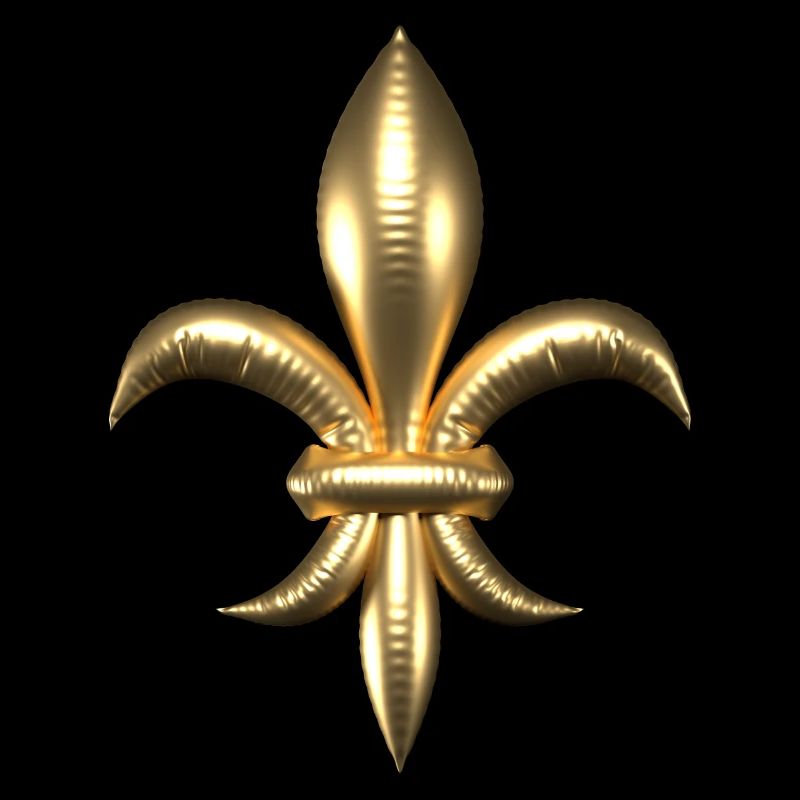 Fleur de Lys / Fleur de Lis à l’aspect or ballon