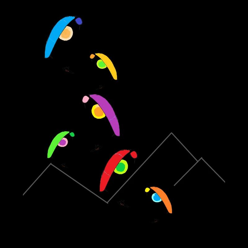 Paragliding sun summer pilot