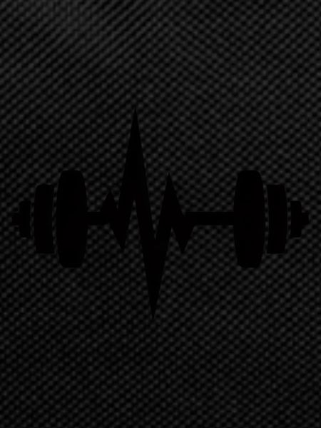 Strength Training Heartbeat Dumbbell Motif