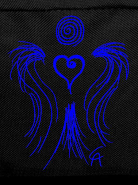 Graphic heart angel blue