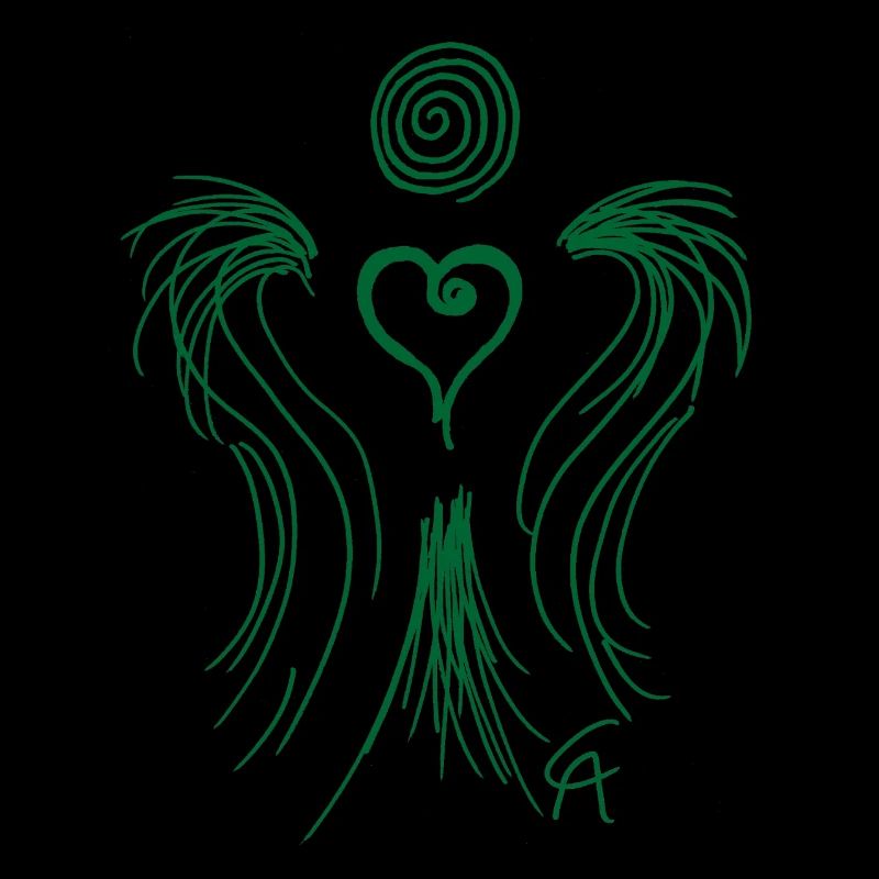 Coeur ange vert