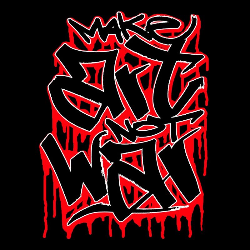 make art not war graffiti sprayer geschenk