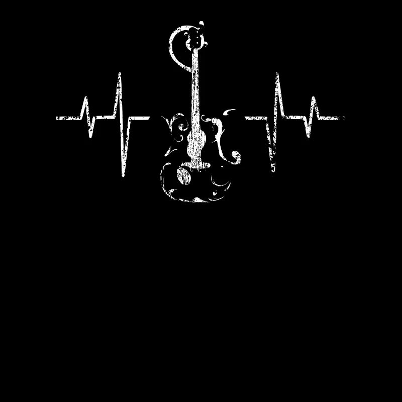 Gitarren-Herzschlag-Vintages Geschenk