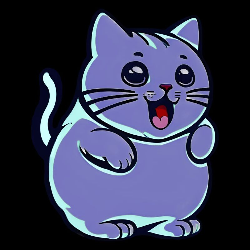 Chat bleu mignon