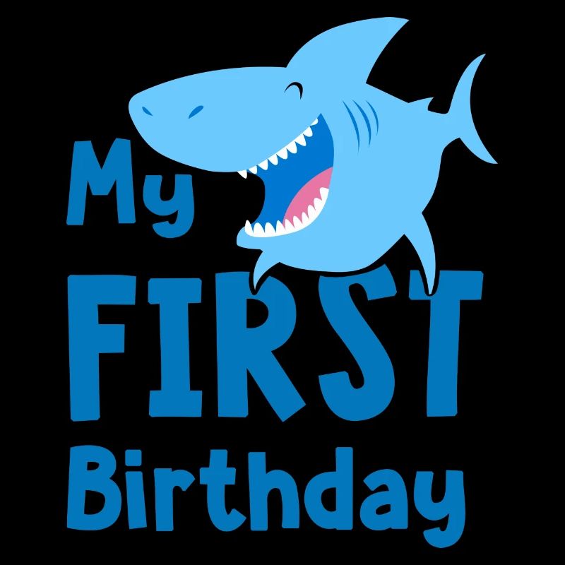1st Birthday Boy 1st Shark
