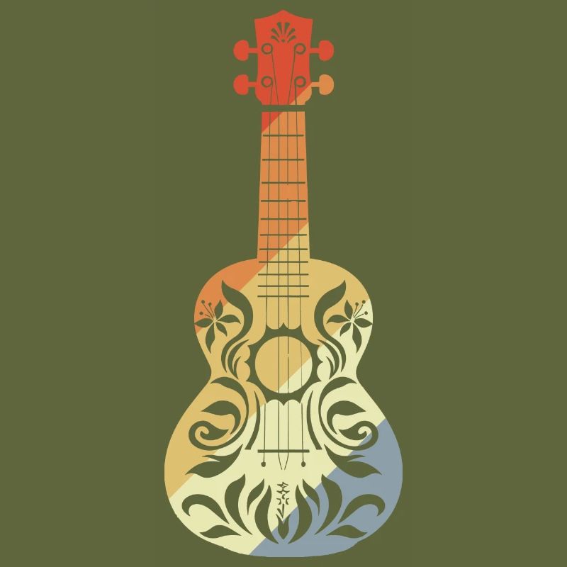 Ukulele Graphic Retro