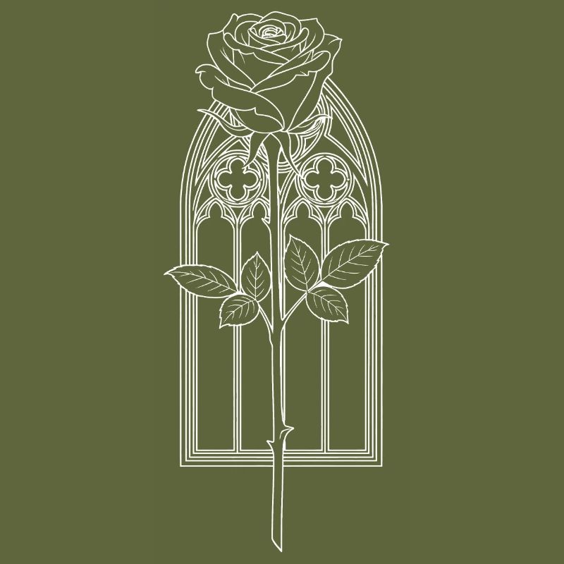 Rose in Gothic Window