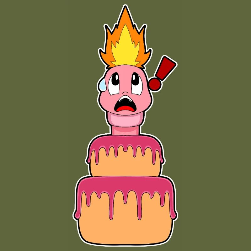 Gâteau d’anniversaire Worm