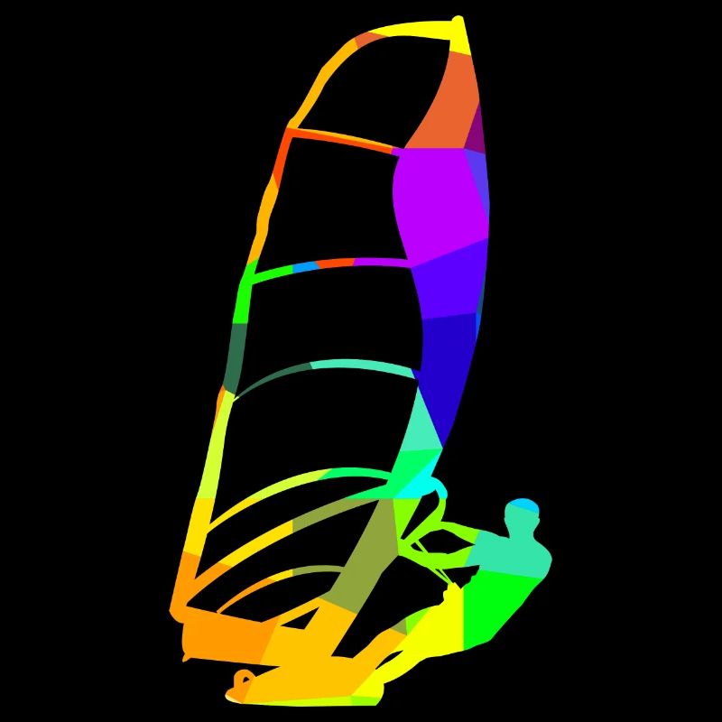 Wind Surfen Regenbogenfarben Sport