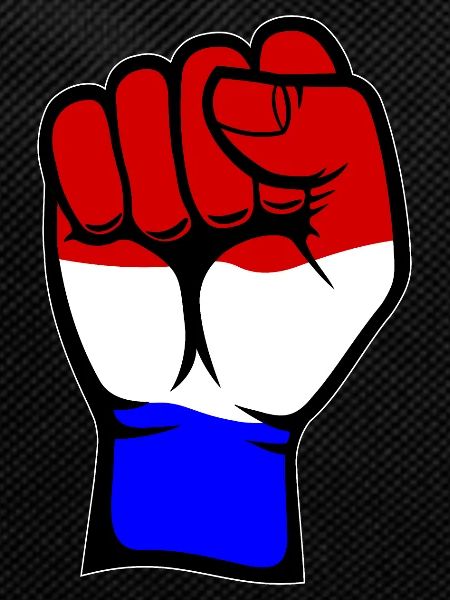 Holland Flag Fist Hand Symbol