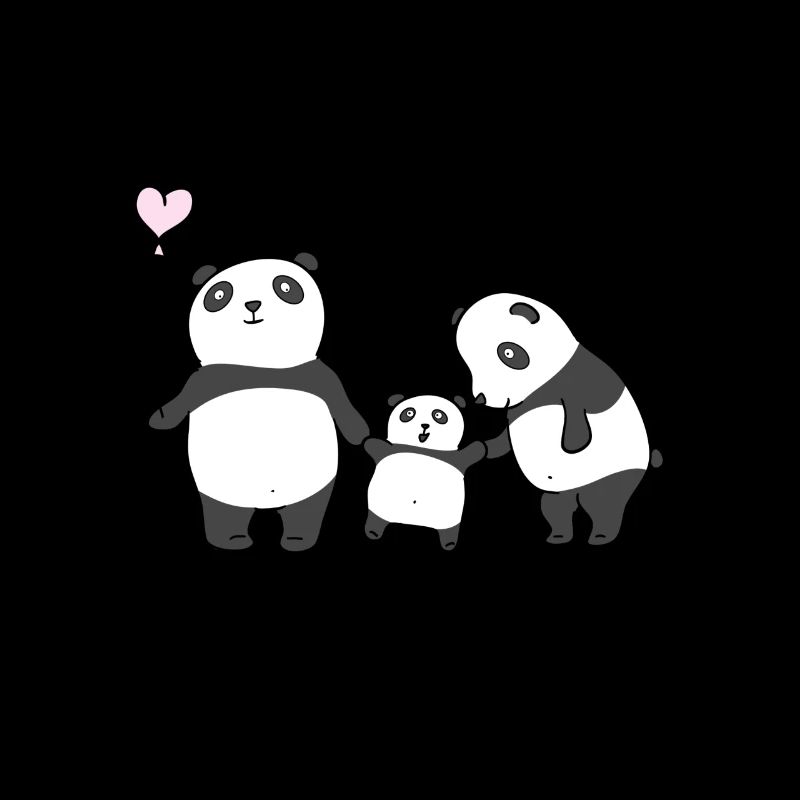 Panda Family Walking