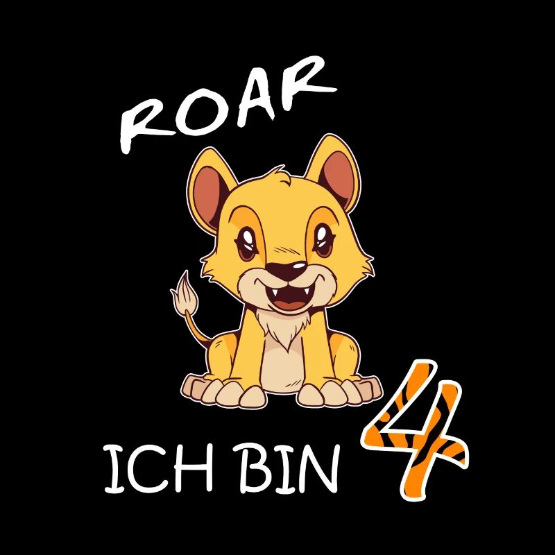 Baby Loewe Roar Ich Bin 4 Vierter Geburstag Kinder