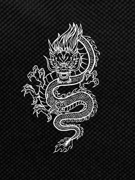 Japanese dragon hand drawn