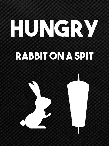 Rabbit on a spit withe