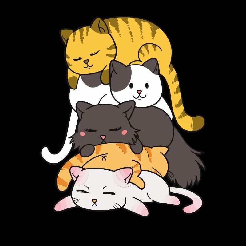 Cute Kitty Stack Anime Chats Kawaii Cat