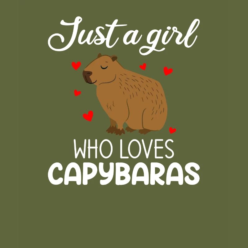 Nur ein Mädchen, das Capybara, Capybara liebt