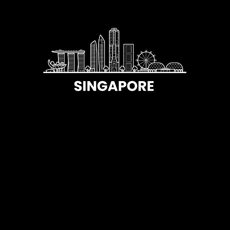 singapur skyline vintage, singapur