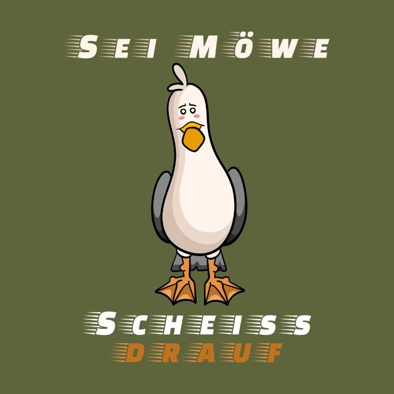 sei möwe scheiss drauf möwe norden küste meer